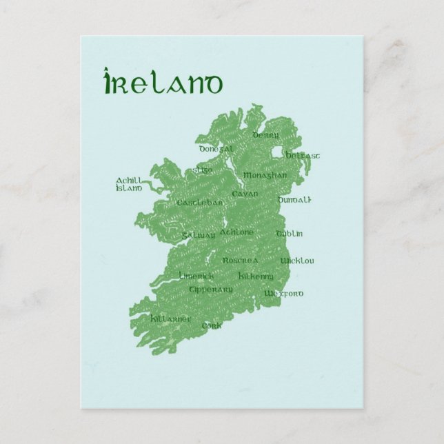 Map of Ireland Postcard (Front)