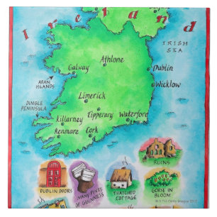 Map of Ireland Tile