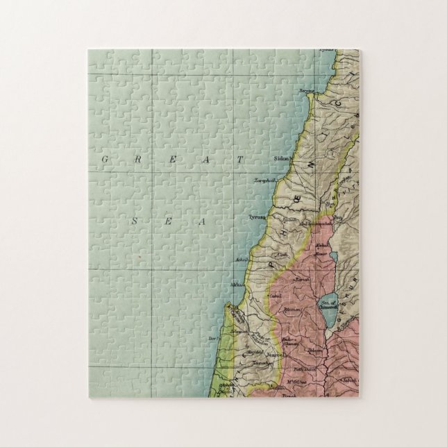 Map of Israel Jigsaw Puzzle (Vertical)