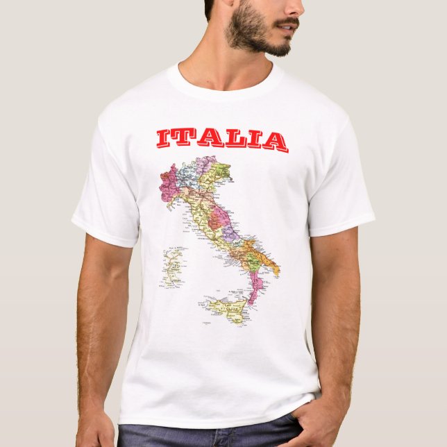 Map of Italy T-Shirt (Front)