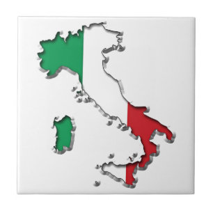 Map of Italy Tile