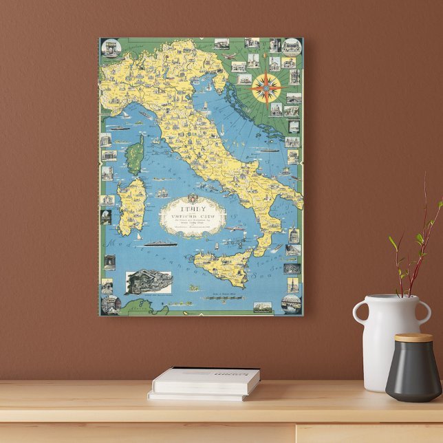 Map of Italy with Vatican City Canvas Print (Creator Uploaded)