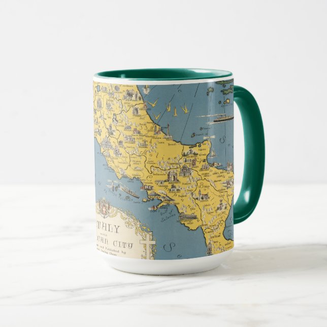 Map of Italy with Vatican City Mug (Front Right)