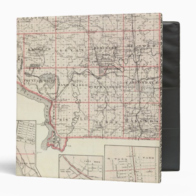 Map of Jackson County, Grand Tower Binder (Front/Inside)