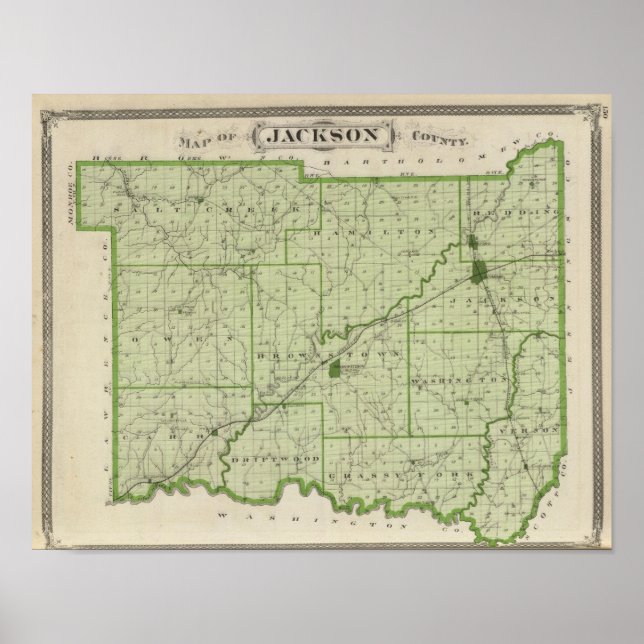Map of Jackson County Poster (Front)