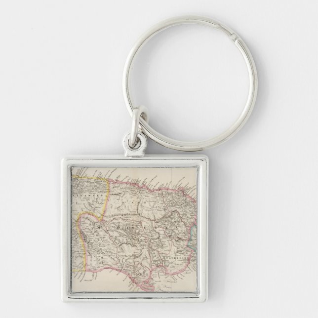 Map of Jamaica Keychain (Front)