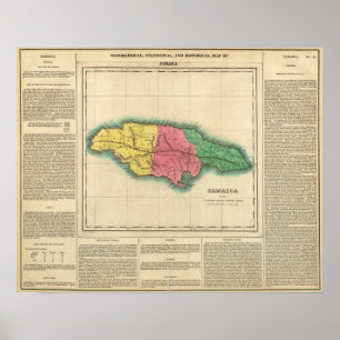 Map Of Jamaica Poster