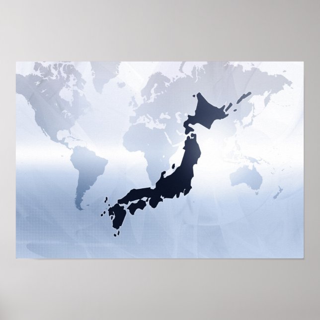 Map of Japan 2 Poster (Front)