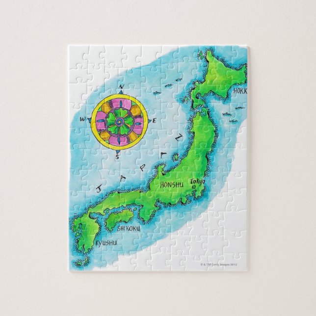 Map of Japan Jigsaw Puzzle (Vertical)