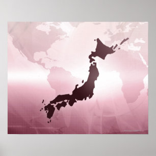 Map of Japan Poster