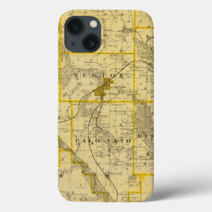 Map of Jasper County, State of Iowa iPhone 13 Case