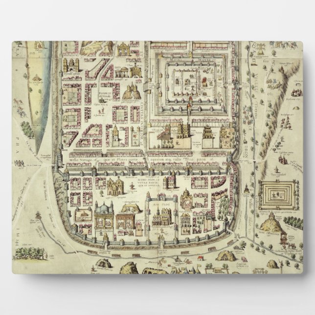 Map of Jerusalem and the surrounding area, from 'C Plaque (Front)
