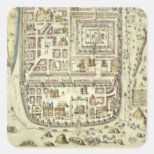 Map of Jerusalem and the surrounding area, from 'C Square Sticker