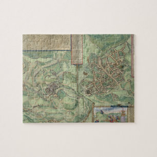 Map of Jerusalem, from 'Civitates Orbis Terrarum' Jigsaw Puzzle