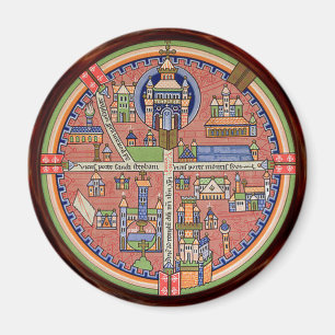 Map of Jerusalem magnet