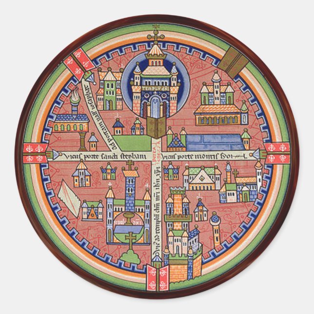 Map of Jerusalem sticker (Front)