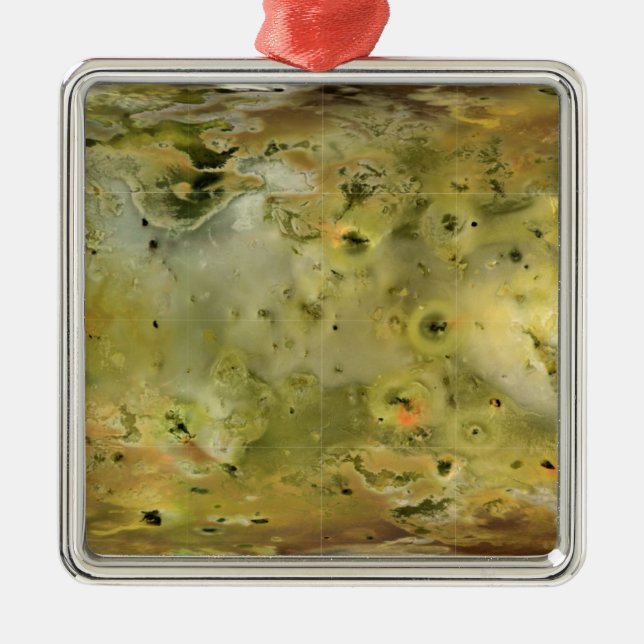 Map of Jupiter's moon Lo Metal Ornament (Front)