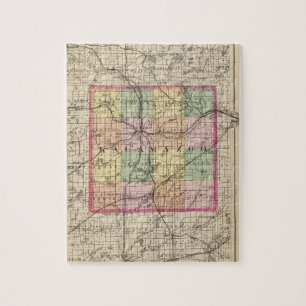 Map of Kalamazoo County, Michigan Jigsaw Puzzle