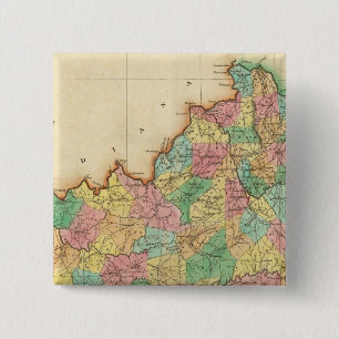 Map Of Kentucky 2 Inch Square Button