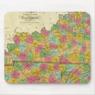Map of Kentucky and Tennessee Mouse Pad