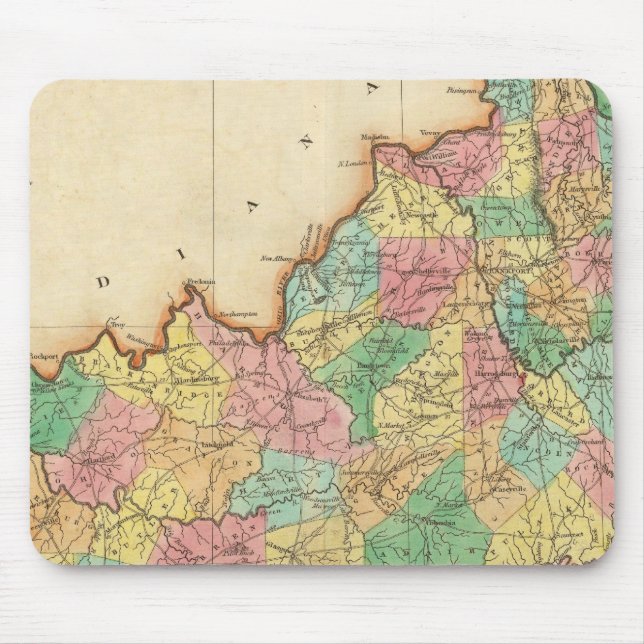 Map Of Kentucky Mouse Pad (Front)