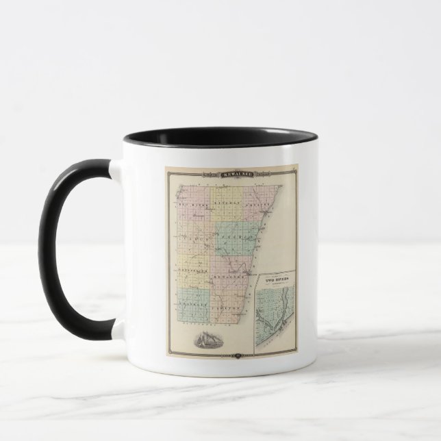Map of Kewaunee County Mug (Left)