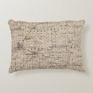 Map of Knox County Decorative Pillow