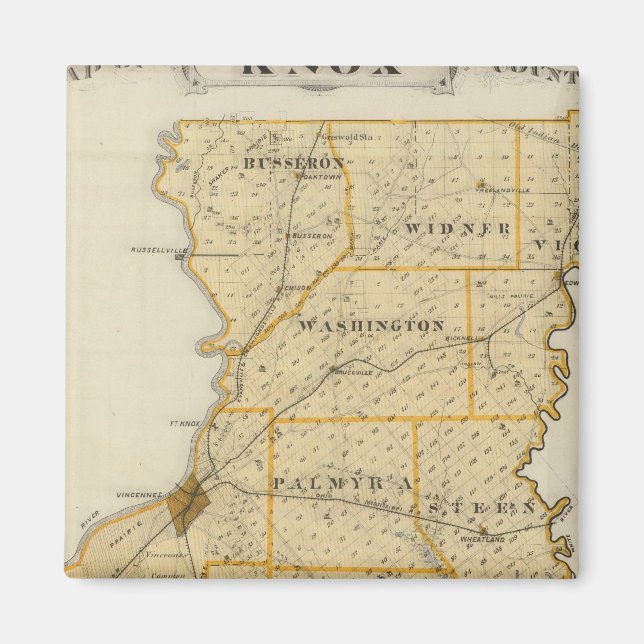 Map of Knox County Magnet (Front)