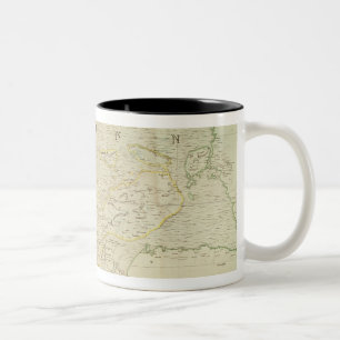 Map of Kutch and Runn, India, 1854 Two-Tone Coffee Mug