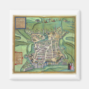 Map of La Rochelle, from 'Civitates Orbis Terrarum Magnet