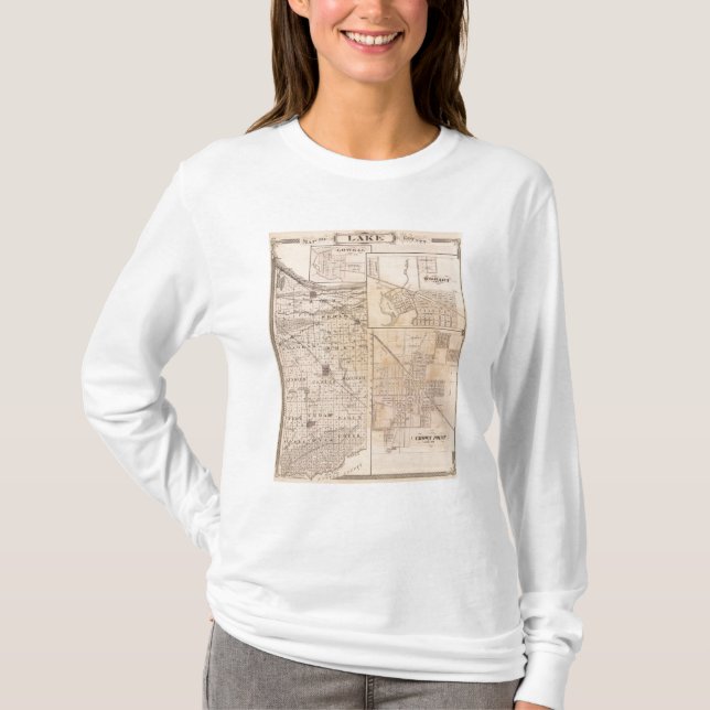 Map of Lake County with Lowell T-Shirt (Front)