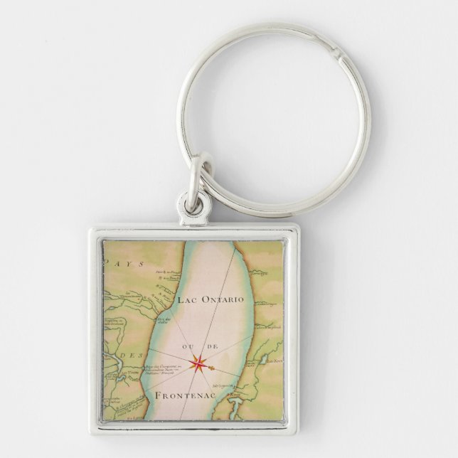 Map of Lake Ontario Keychain (Front)