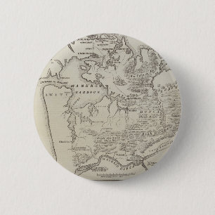 Map of land between Auckland & Waikato River 2 Inch Round Button