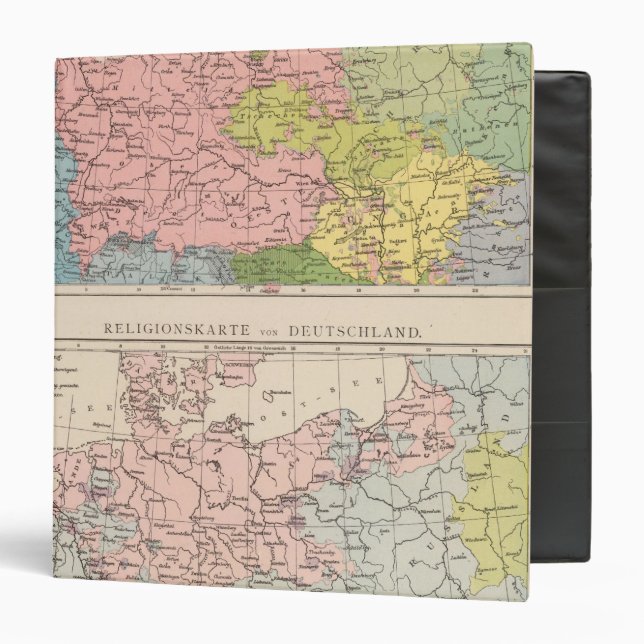 Map of Languages and Religions in Germany Binder (Front/Inside)