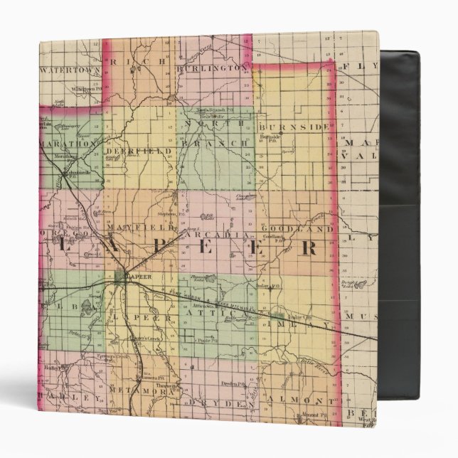 Map of Lapeer County, Michigan Binder (Front/Inside)
