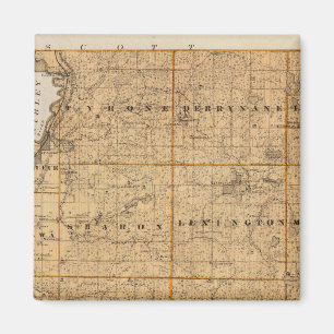 Map of Le Sueur County, Minnesota Magnet