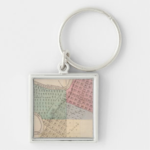 Map of Le Sueur, Map of Cleveland, Minnesota Keychain