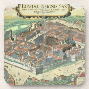 Map of Leipzig, from 'Civitates Orbis Terrarum' by Coaster