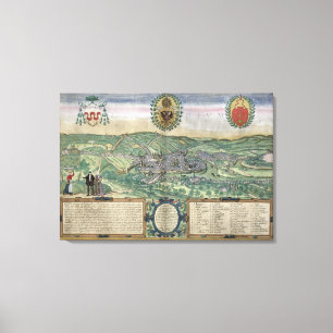 Map of Liege, from 'Civitates Orbis Terrarum' by G Canvas Print