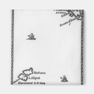 Map of Lilliput and Blefuscu Magnet