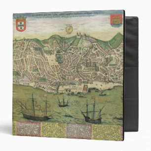 Map of Lisbon, from 'Civitates Orbis Terrarum' by Binder