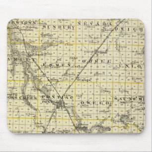 Map of Livingston County and Pontiac Mouse Pad