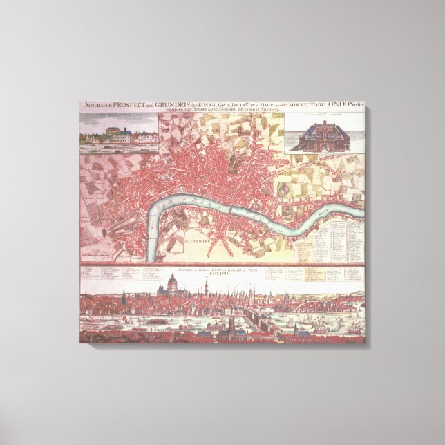 Map of London Canvas Print (Front)