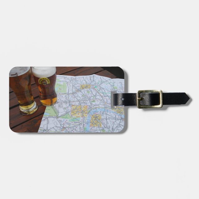 Map of London City Centre Luggage Tag (Front Horizontal)