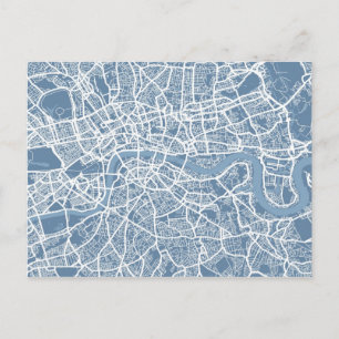 Map of London Map Postcard