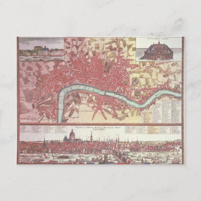 Map of London Postcard (Front)