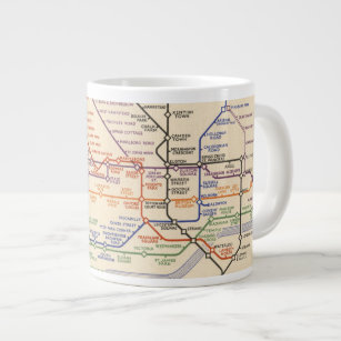 Map of London's Underground Railways Large Coffee Mug