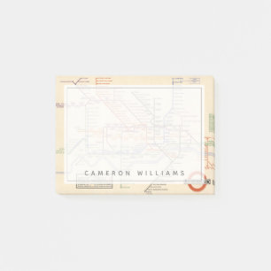 Map of London's Underground Railways Post-it Notes