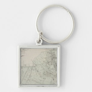 Map of Long Branch, NJ Keychain