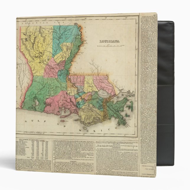 Map Of Louisiana Binder (Front/Inside)